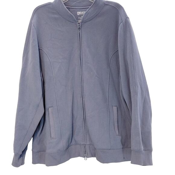 Duluth Trading Souped-Up Sweatshirt Jacket Full Zip Dusty Blue Womens Size 2XL - Picture 1 of 8